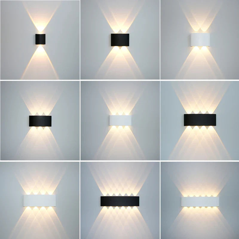 Aluminum LED Wall Light IP65 Waterproof Up/Down Wall Sconce, Outdoor & Indoor 2W-12W for Garden Patio Porch Bedroom Living Room Stairs