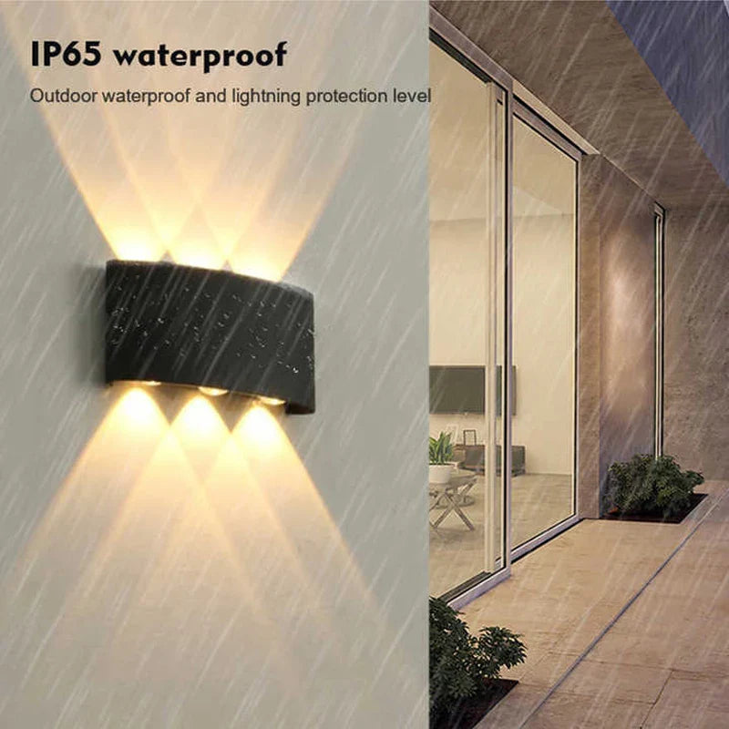 Aluminum LED Wall Light IP65 Waterproof Up/Down Wall Sconce, Outdoor & Indoor 2W-12W for Garden Patio Porch Bedroom Living Room Stairs