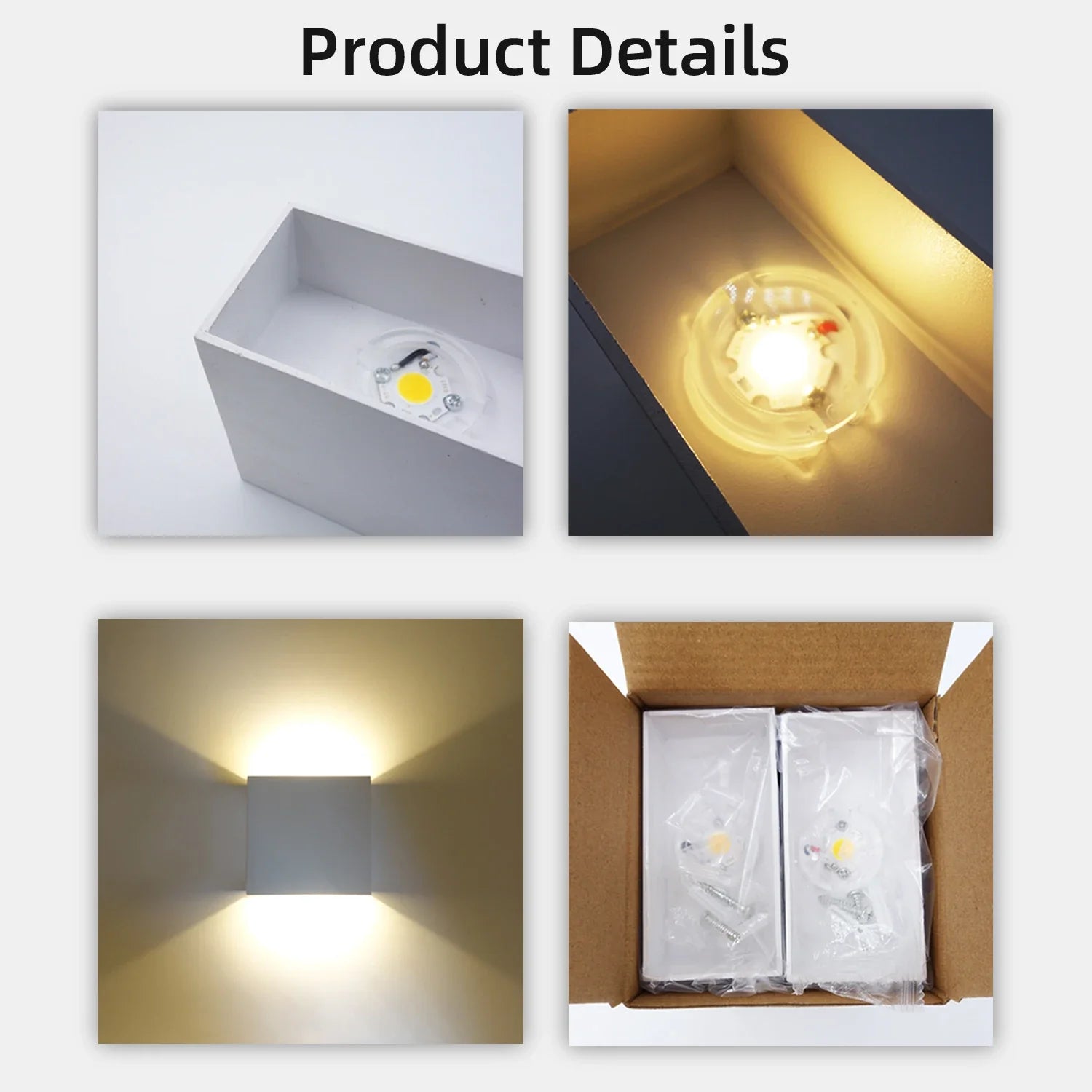 LED Up-Down Wall Sconces 2-Pack 6W - Modern Indoor Wall Lights for Living Room Hallway Bedroom